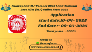Railway RRB ALP Vacancy 2025 | RRB Assistant Loco Pilot (ALP) Online Form 2025
