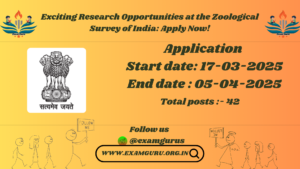Exciting Research Opportunities at the Zoological Survey of India: Apply Now!