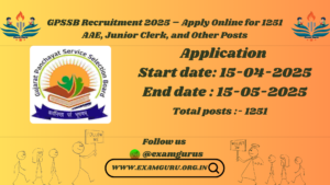 GPSSB Recruitment 2025