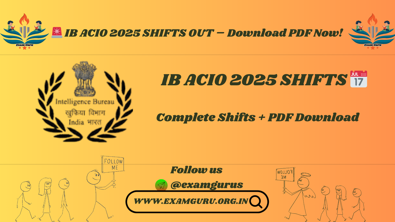 IB ACIO Executive Exam 2025 – All Shifts PDF Download (16–18 Sept ...
