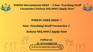 WBSSC Non-Teaching Staff Recruitment 2025