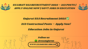 Gujarat SSA Recruitment 2025
