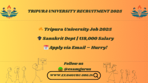 Tripura University Recruitment 2025