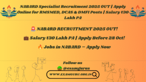 NABARD RECRUITMENT 2025 OUT!
