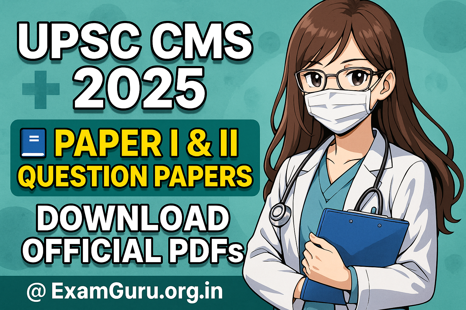 UPSC Combined Medical Services (CMS) Examination 2025 – Download Question Papers - examguru.org.in
