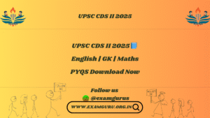 UPSC CDS II 2025