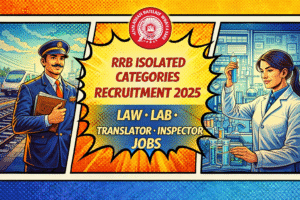 RRB Isolated Categories Recruitment 2025