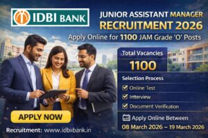 IDBI Bank Junior Assistant Manager Recruitment 2026