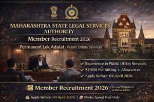 Maharashtra State Legal Services Authority Member Recruitment 2026