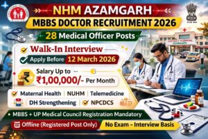 NHM Azamgarh MBBS Doctor Recruitment 2026