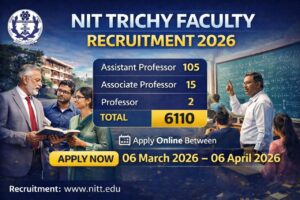 NIT Trichy Faculty Recruitment 2026