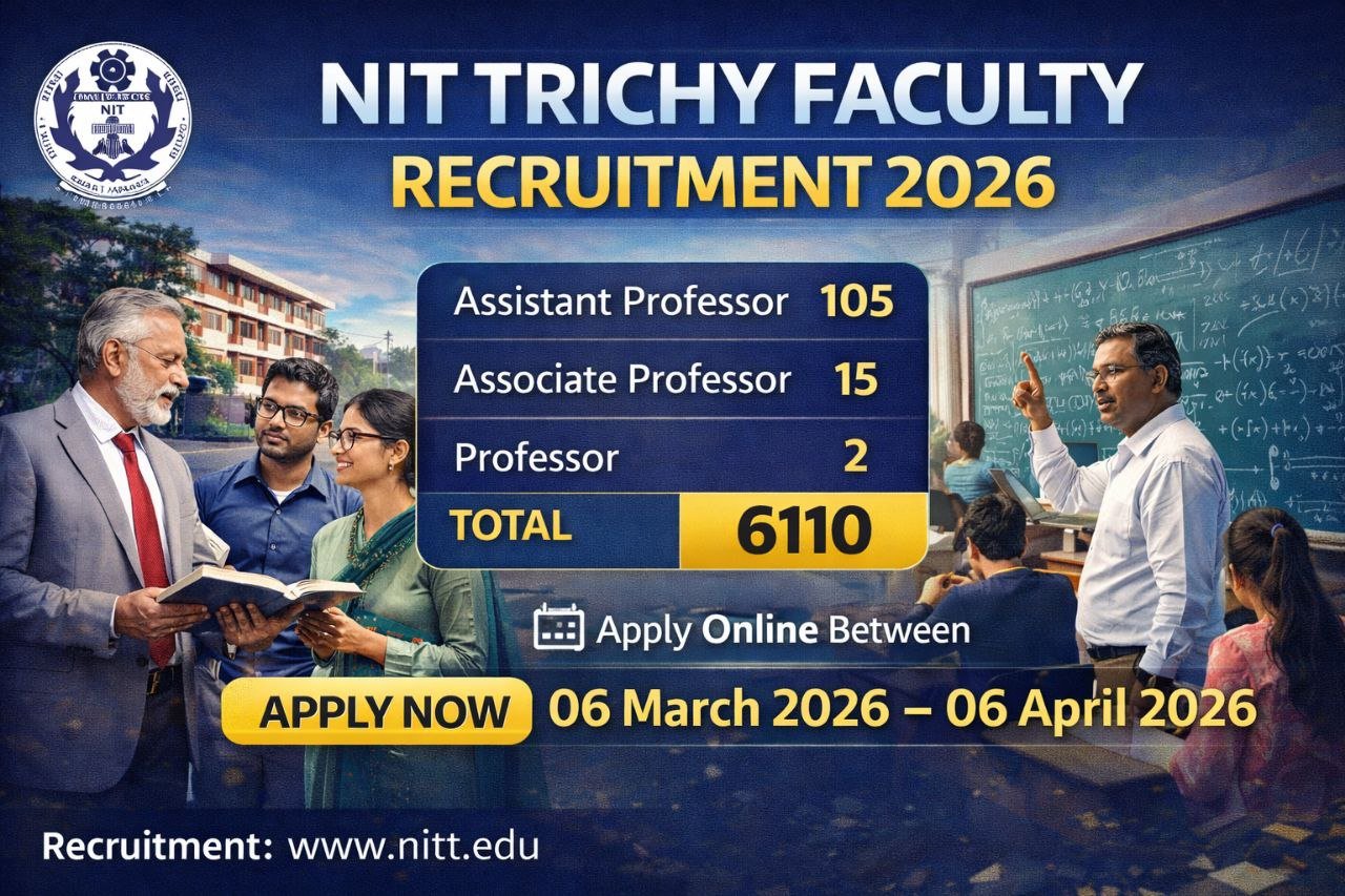 NIT Trichy Faculty Recruitment 2026 - examguru.org.in