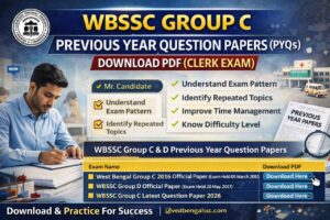 WBSSC Group C Previous Year Question Papers (PYQs) 2026