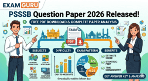 PSSSB Group D Question Paper 2026 PDF