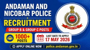 Andaman & Nicobar Police Recruitment 2026 Notification Out