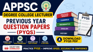 APPSC Degree College Lecturer Previous Year Question Papers