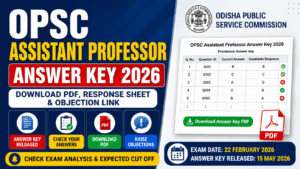 OPSC Assistant Professor Response Sheet 2026 Released
