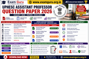 UPHESC Assistant Professor question paper 2026 PDF