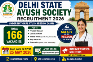 Delhi State AYUSH Society Recruitment 2026