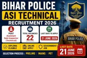 Bihar Police ASI Technical Recruitment 2026