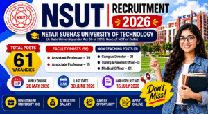NSUT Recruitment 2026