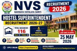 Hostel Superintendent Recruitment 2026