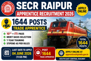 SECR Raipur Apprentice Recruitment 2026
