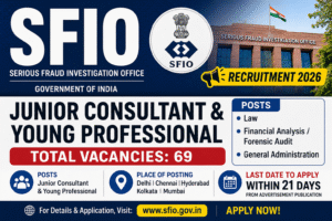 SFIO Recruitment 2026