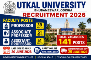 Utkal University Recruitment 2026