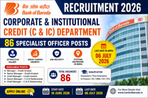 Bank of Baroda Recruitment 2026