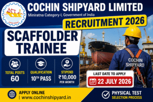 Cochin Shipyard Limited Recruitment
