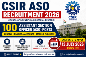 CSIR ASO Recruitment 2026