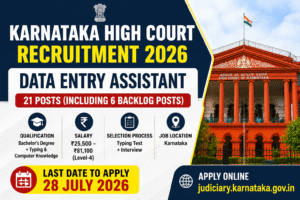 Karnataka High Court Data Entry Assistant Recruitment 2026