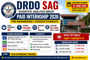 DRDO Internship 2026