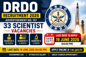DRDO Scientist Recruitment 2026