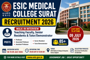 ESIC Recruitment 2026 ESIC Recruitment 2026