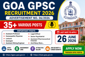 Goa GPSC Recruitment 2026