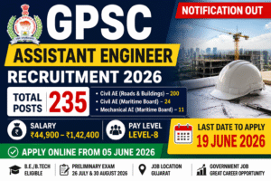 GPSC Assistant Engineer Recruitment 2026