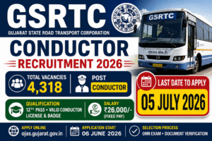 GSRTC Conductor Recruitment 2026