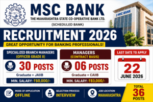 MSC Bank Recruitment 2026