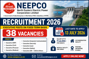 NEEPCO Executive Recruitment 2026