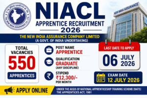 NIACL Apprentice Recruitment 2026