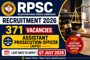 RPSC APO Recruitment 2026