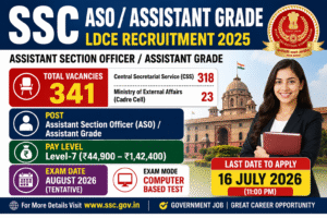 SSC Assistant Section Officer Recruitment