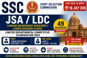 SSC JSA Recruitment 2026