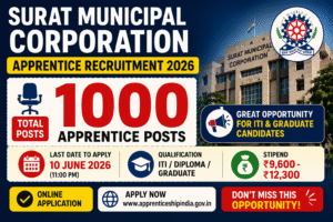 Surat Municipal Corporation Recruitment 2026