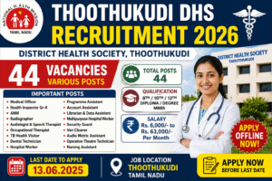 Thoothukudi DHS Recruitment 2026
