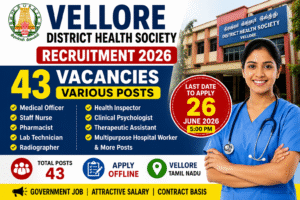 Vellore DHS Recruitment 2026