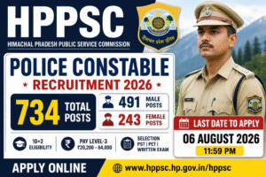 HPPSC Police Constable Recruitment 2026