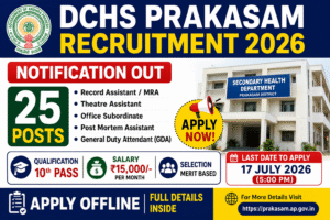 DCHS Prakasam Recruitment 2026
